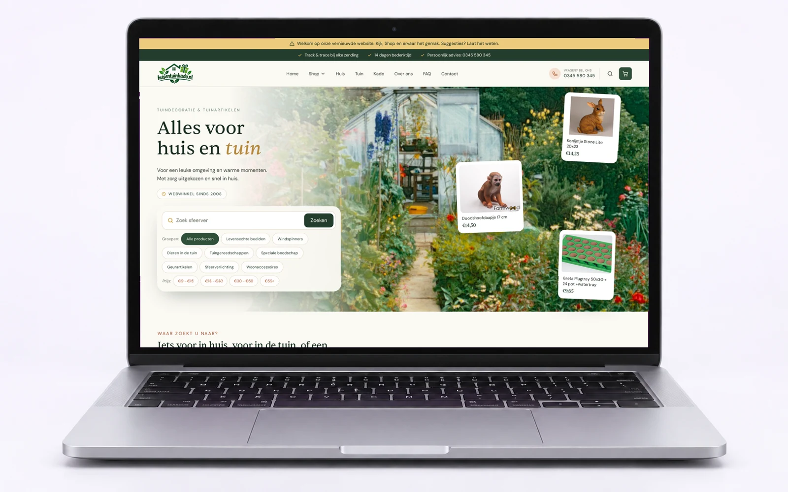 Huis & Tuin Kado app en dashboard