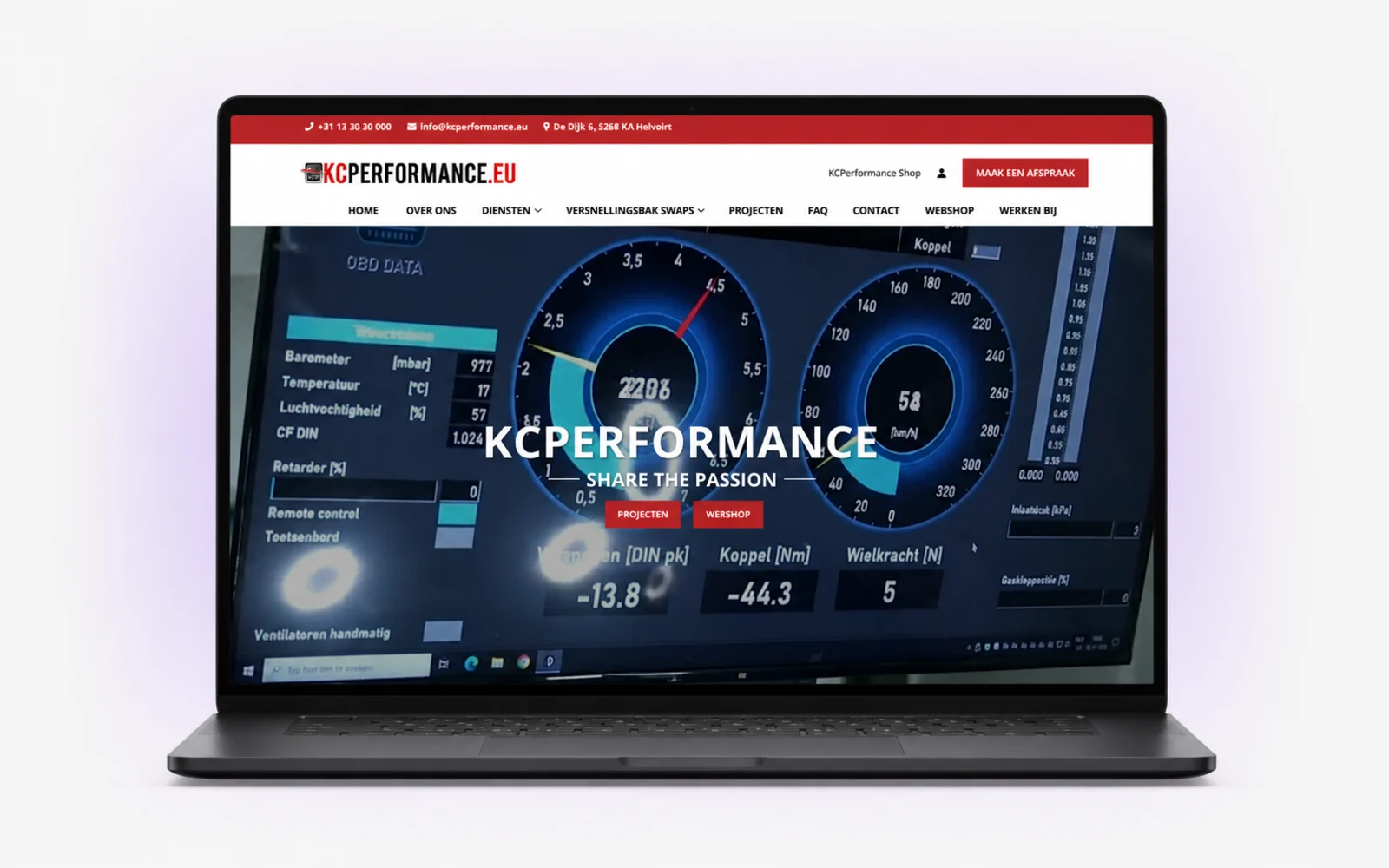 KC Performance app en dashboard