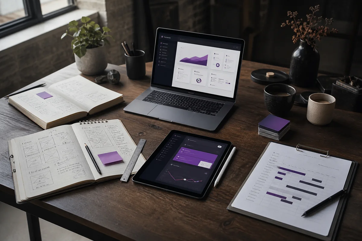Van studieschetsen en wireframes naar professionele bedrijfssoftware
