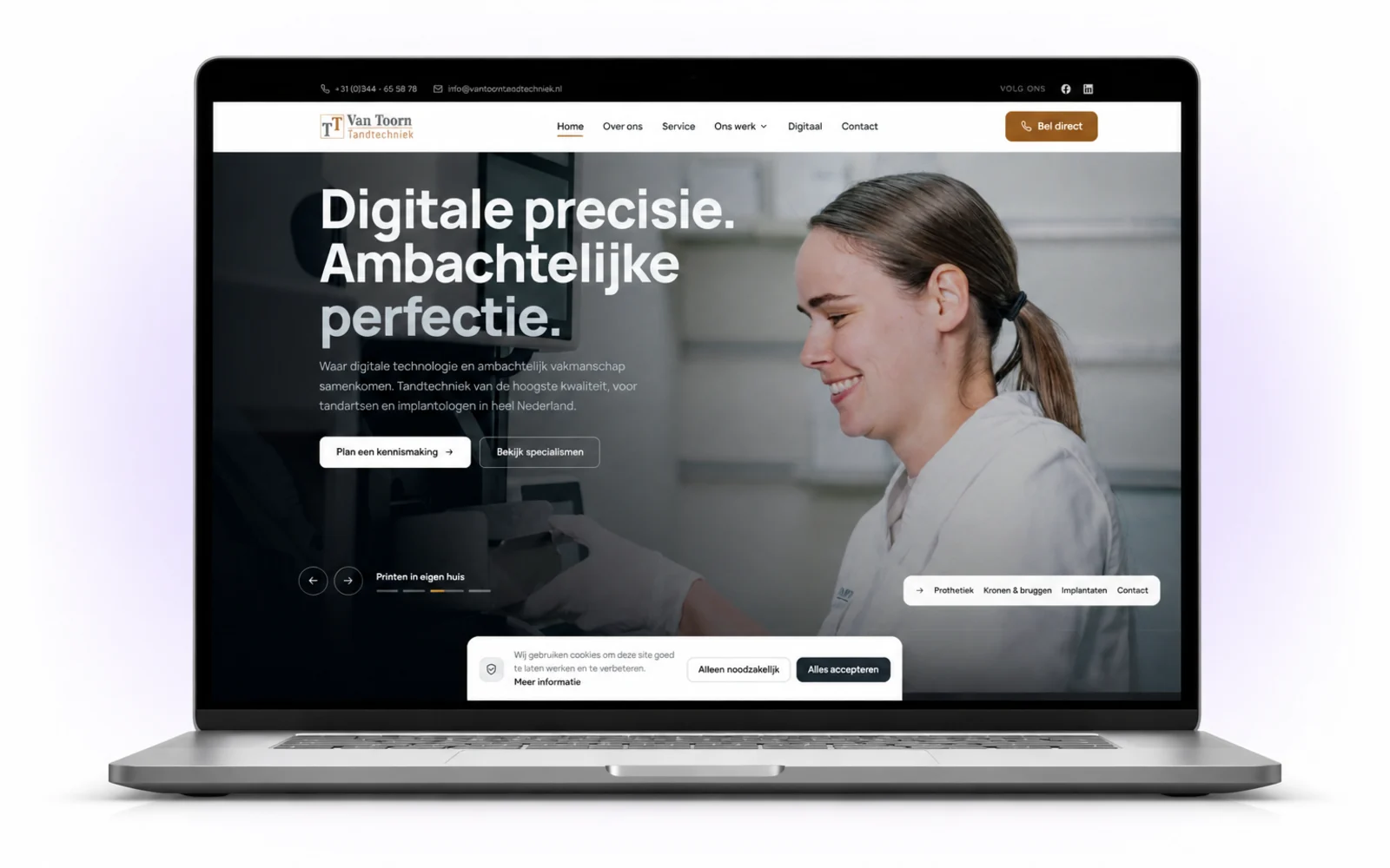 Van Toorn Tandtechniek, zoals het eruitziet in gebruik