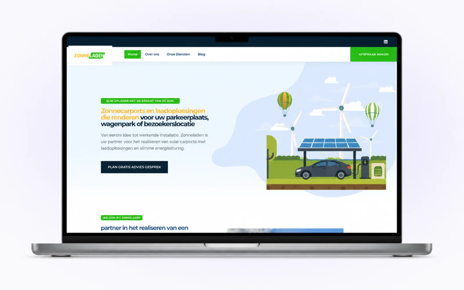 Zonneladen app en dashboard